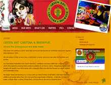 Tablet Screenshot of greenantcantina.com